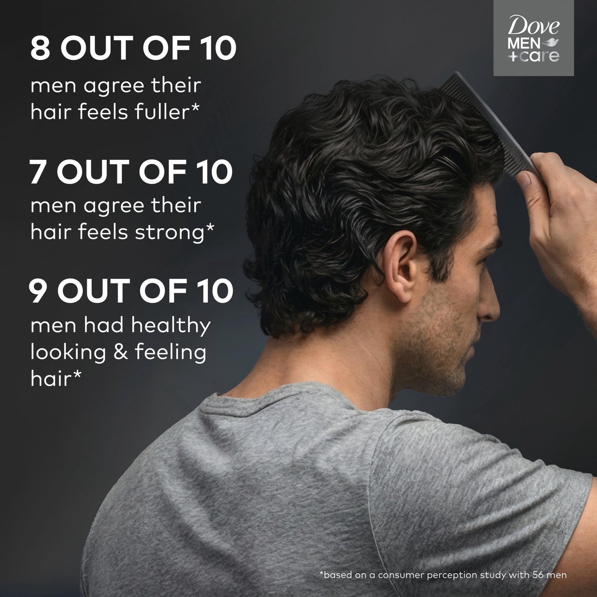(4 pack) Dove Men+Care 2-in-1 Shampoo for Real Hair that Powers Up Hair Strength Lime & Cedar with Invigorating & Moisturizing Results, 18 fl oz 1 Count