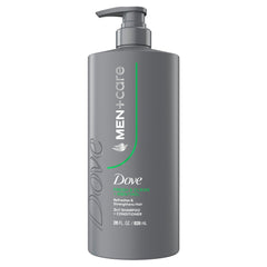 (4 pack) Dove Men+Care Shampoo for Hair Refreshing & Strengthening, Fresh + Clean with Menthol, 28 fl oz