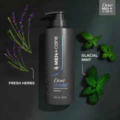(4 pack) Dove Men+Care Shampoo for Instantly Cools Scalp Cooling Relief with Icy Menthol, 18 fl oz 1 Count