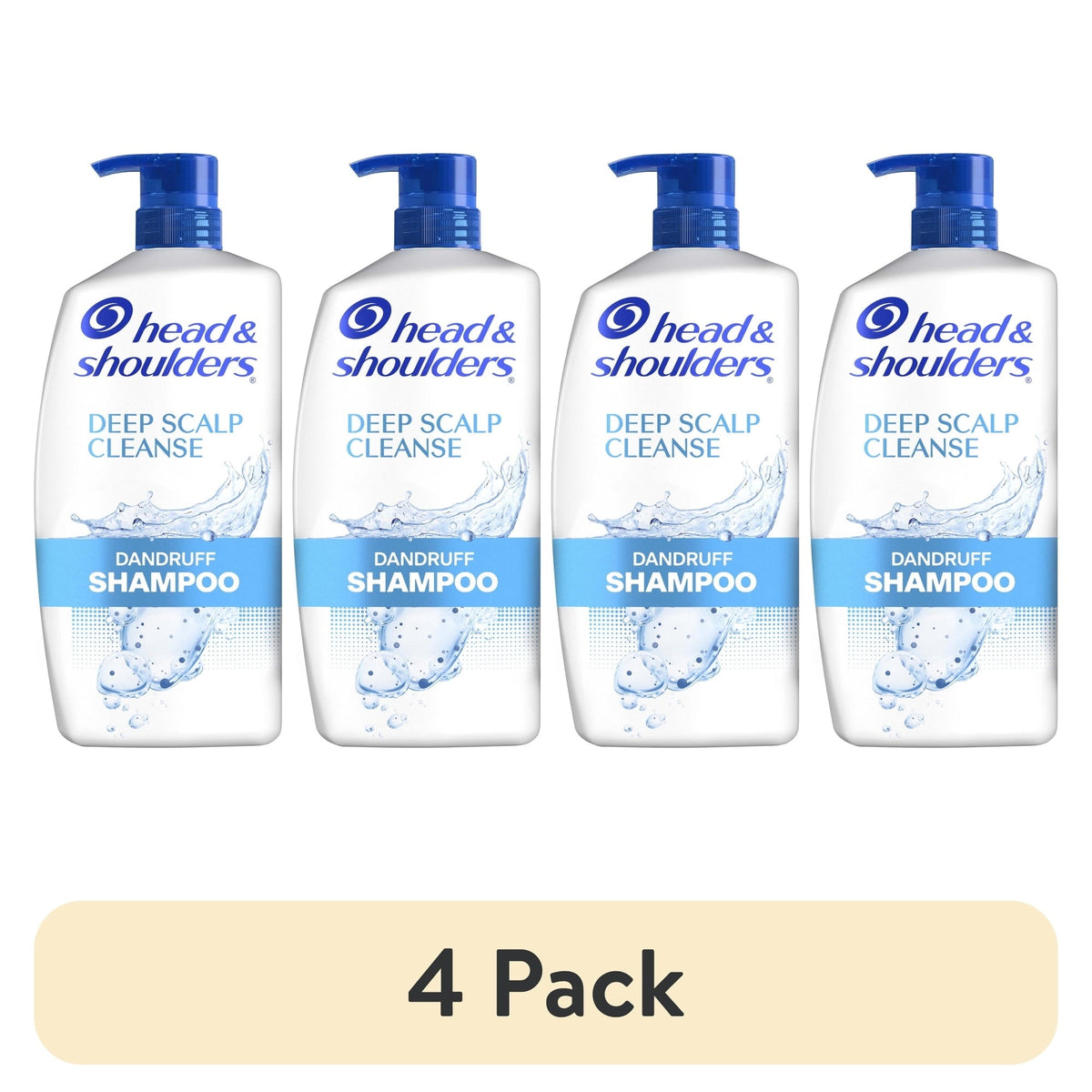 (4 pack) Head & Shoulders Dandruff Shampoo, Anti-Dandruff Treatment, Deep Scalp Cleanse for Daily Use, Paraben Free, 28.2 oz