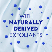Deep Scalp Cleanse label design with blue dots and naturally derived exfoliants look