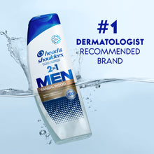 Men 2-in-1 sandalwood dandruff shampoo conditioner bottle with #1 dermatologist badge
