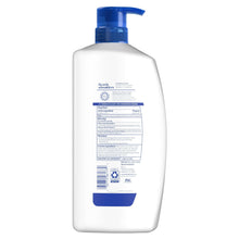Men 2-in-1 sandalwood dandruff shampoo conditioner bottle back label with blue pump