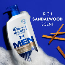 Men 2-in-1 sandalwood scent dandruff shampoo conditioner bottle with pump