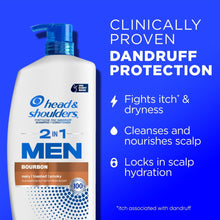 Head & Shoulders 2-in-1 Men bourbon scent bottle with Clinically Proven dandruff label