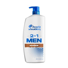 Head & Shoulders 2-in-1 Men bourbon scent shampoo-conditioner bottle with blue pump