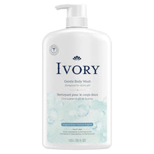 Ivory Gentle Body Wash bottle with pump, Original Scent, 35 fl oz, blue bubbles