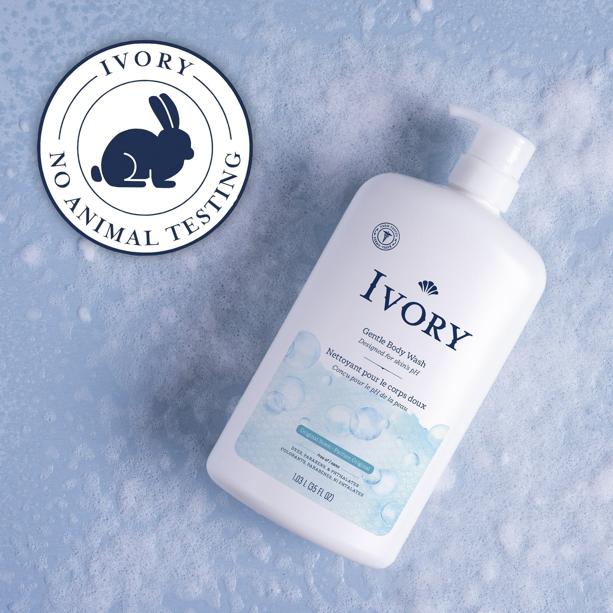 (4 pack) Ivory Mild and Gentle Body Wash, Original Scent, 35 fl oz