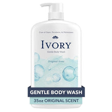 Ivory gentle body wash bottle with pump, Original Scent label