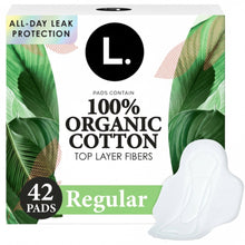 Regular ultra thin menstrual pads package showing L size and 42 count
