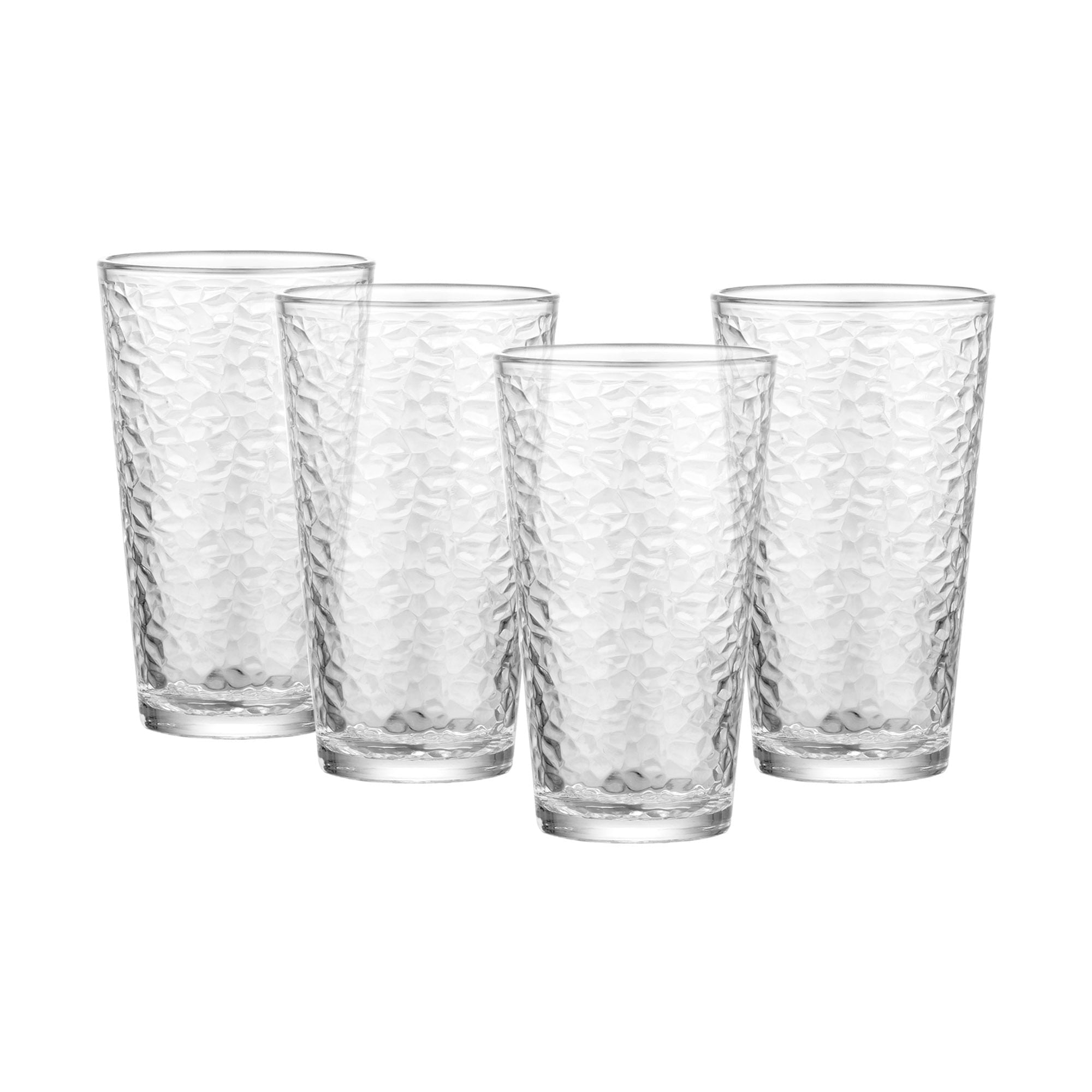 (4 pack) Mainstays Annesdale Glass Drinking Beverage Glasses, 16 oz (Set of 8)