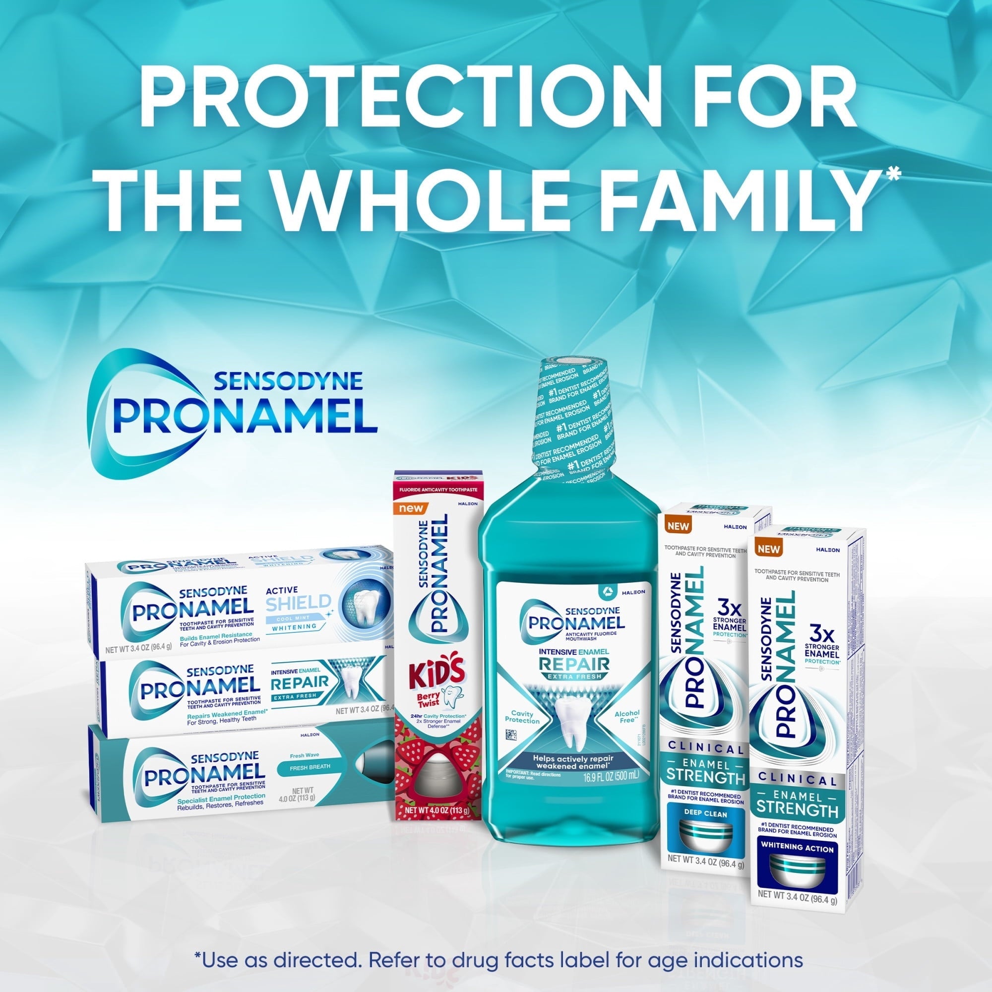(4 pack) Sensodyne Pronamel Intensive Enamel Repair Toothpaste for Sensitive Teeth and Cavity Protection - 3.4 Oz x 2, Extra Fresh