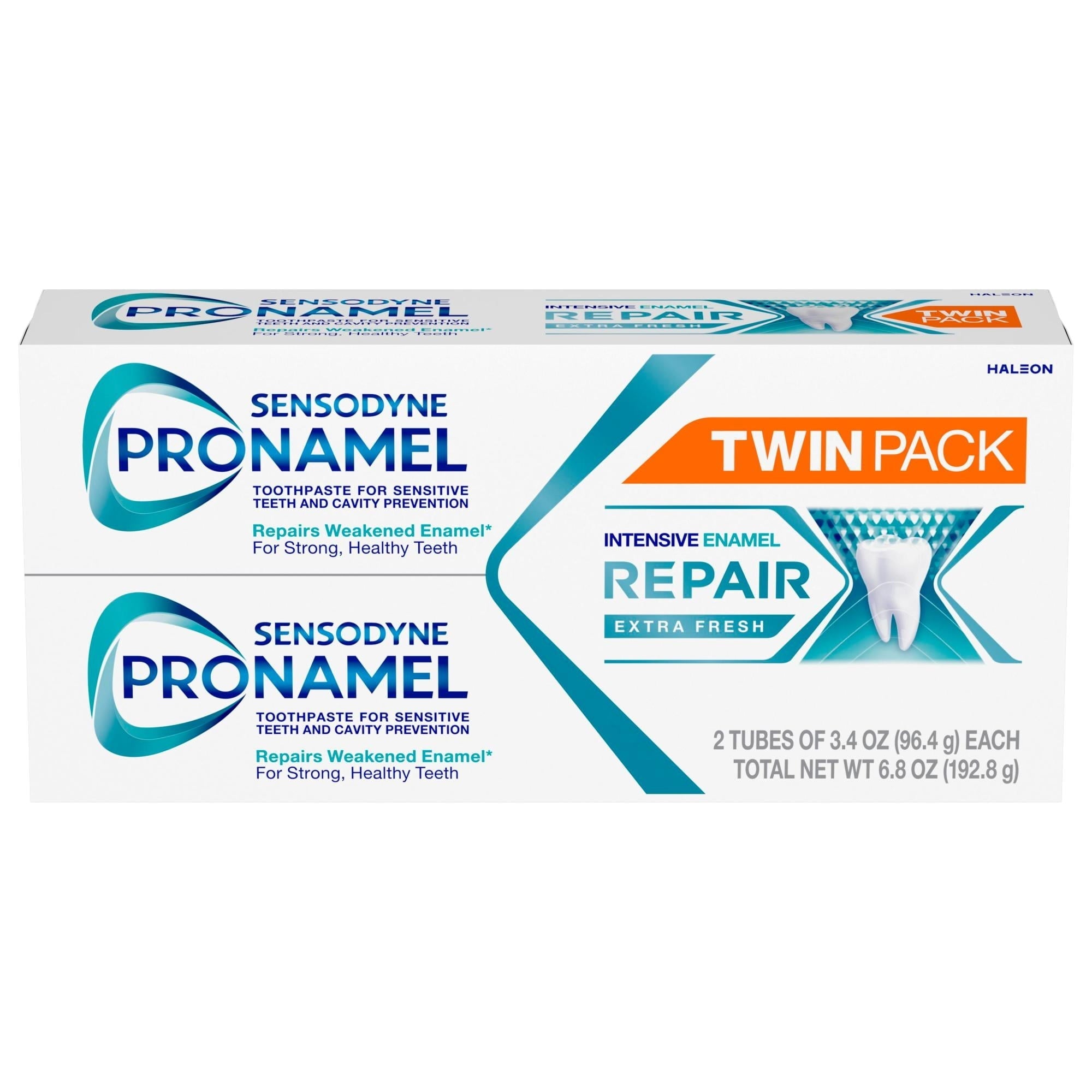 (4 pack) Sensodyne Pronamel Intensive Enamel Repair Toothpaste for Sensitive Teeth and Cavity Protection - 3.4 Oz x 2, Extra Fresh