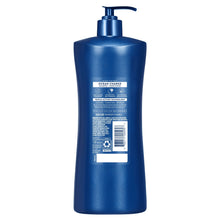 Suave Men Ocean Charge 2-in-1 wash bottle back label with blue pump