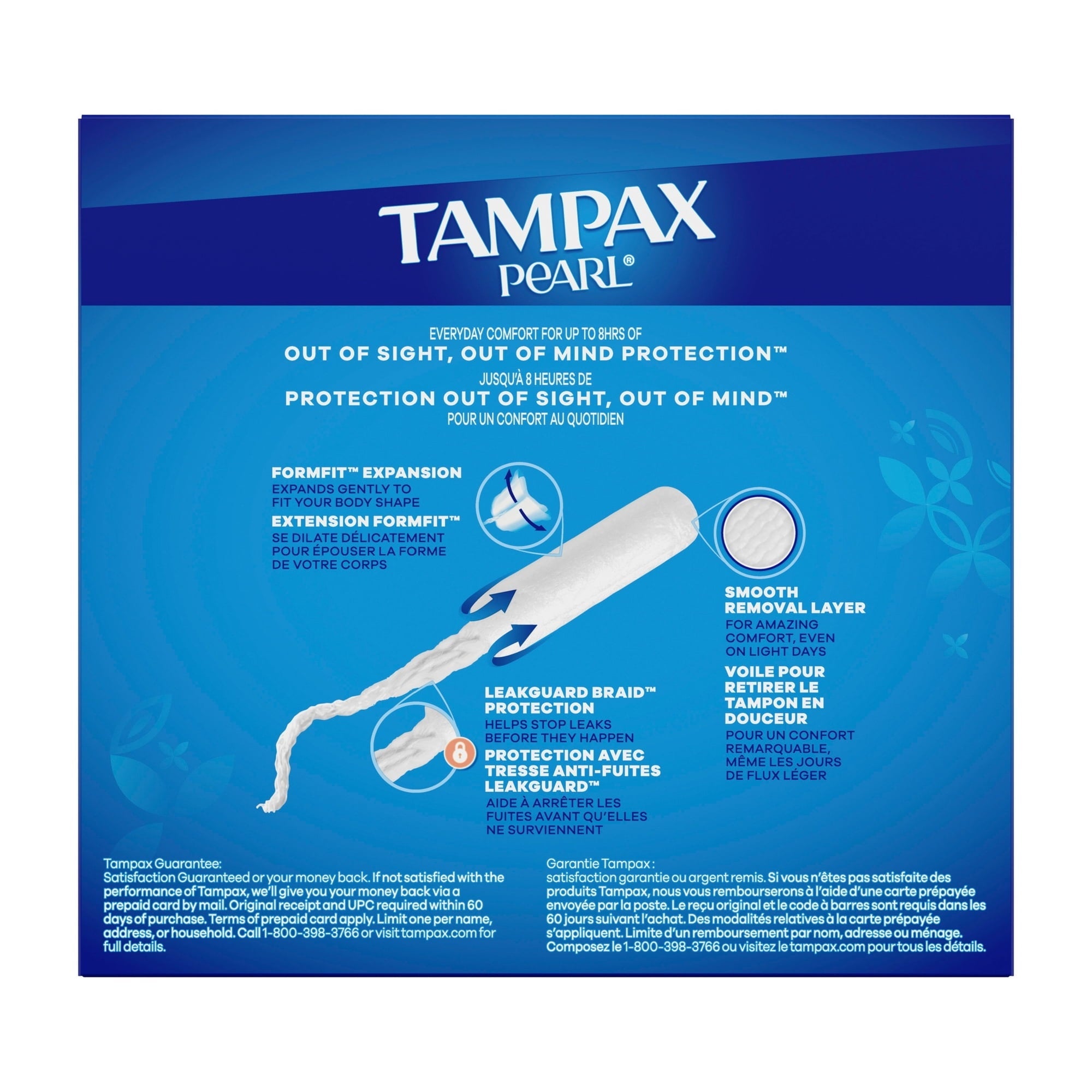 (4 pack) Tampax Pearl Tampons Multipack with LeakGuard Braid, Regular/Super/Super Plus, 47 Count