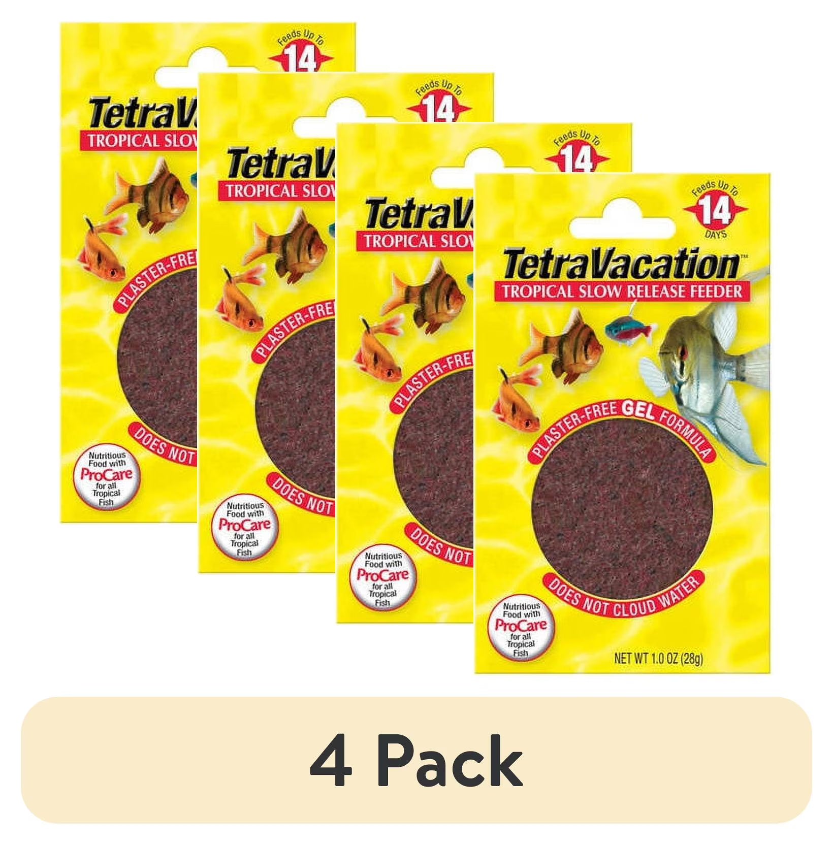 (4 pack) Tetra Vacation Tropical Feeding Block 1.06 Ounce, Feeds Fish up to 14 Days