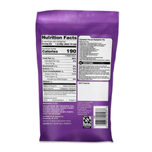 Back label of pecan halves bag with Nutrition Facts and ingredient list