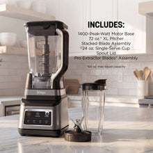 Blender starter set with motor base, clear XL pitcher, and single-serve cup with lid