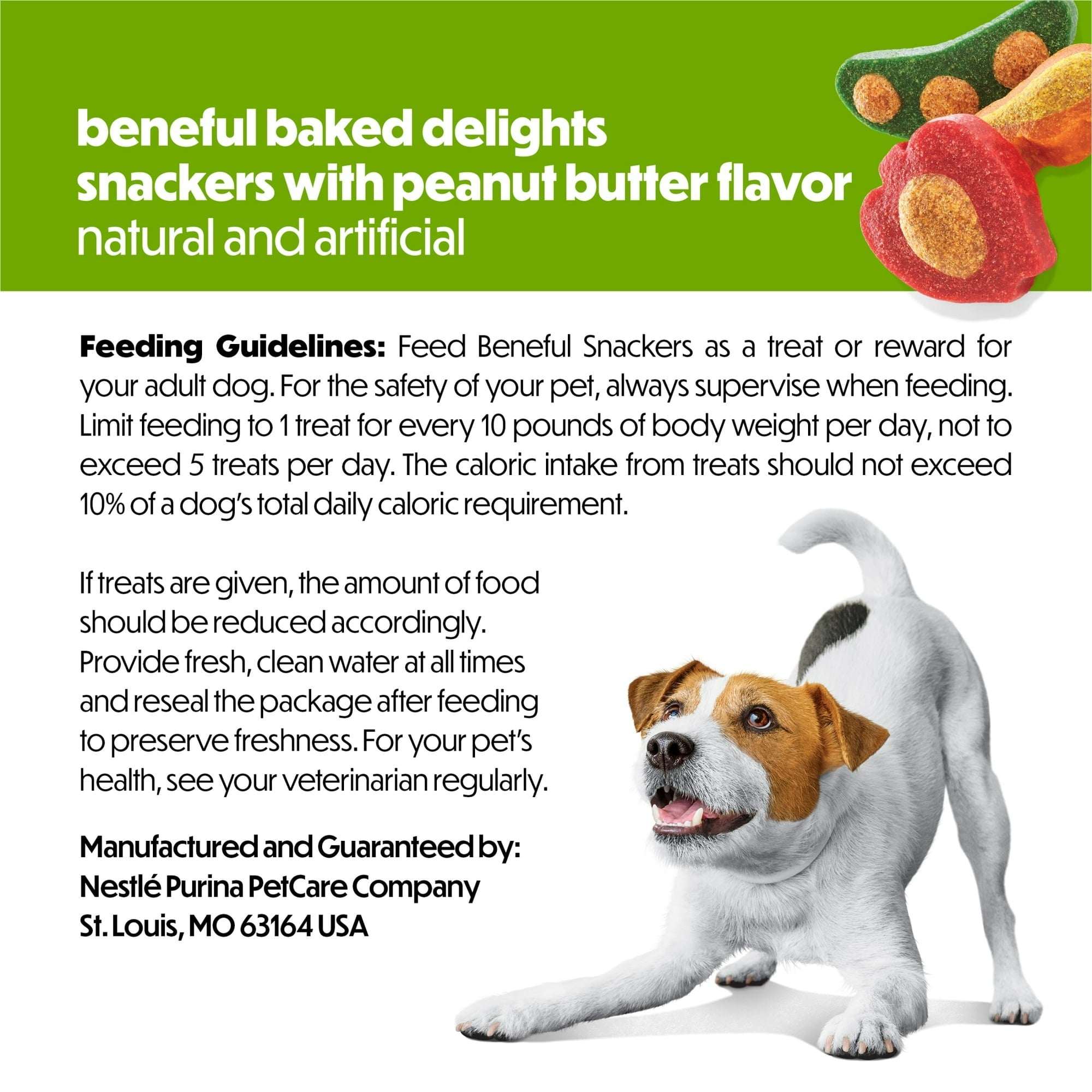 Purina Beneful Baked Delights Snackers with Peanut Butter Flavor Soft Baked Treats for Dogs