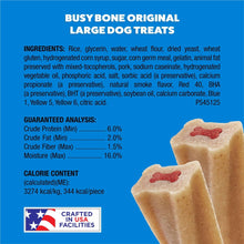 Large original dog chew treats panel with beige bone pieces and red flavor spots