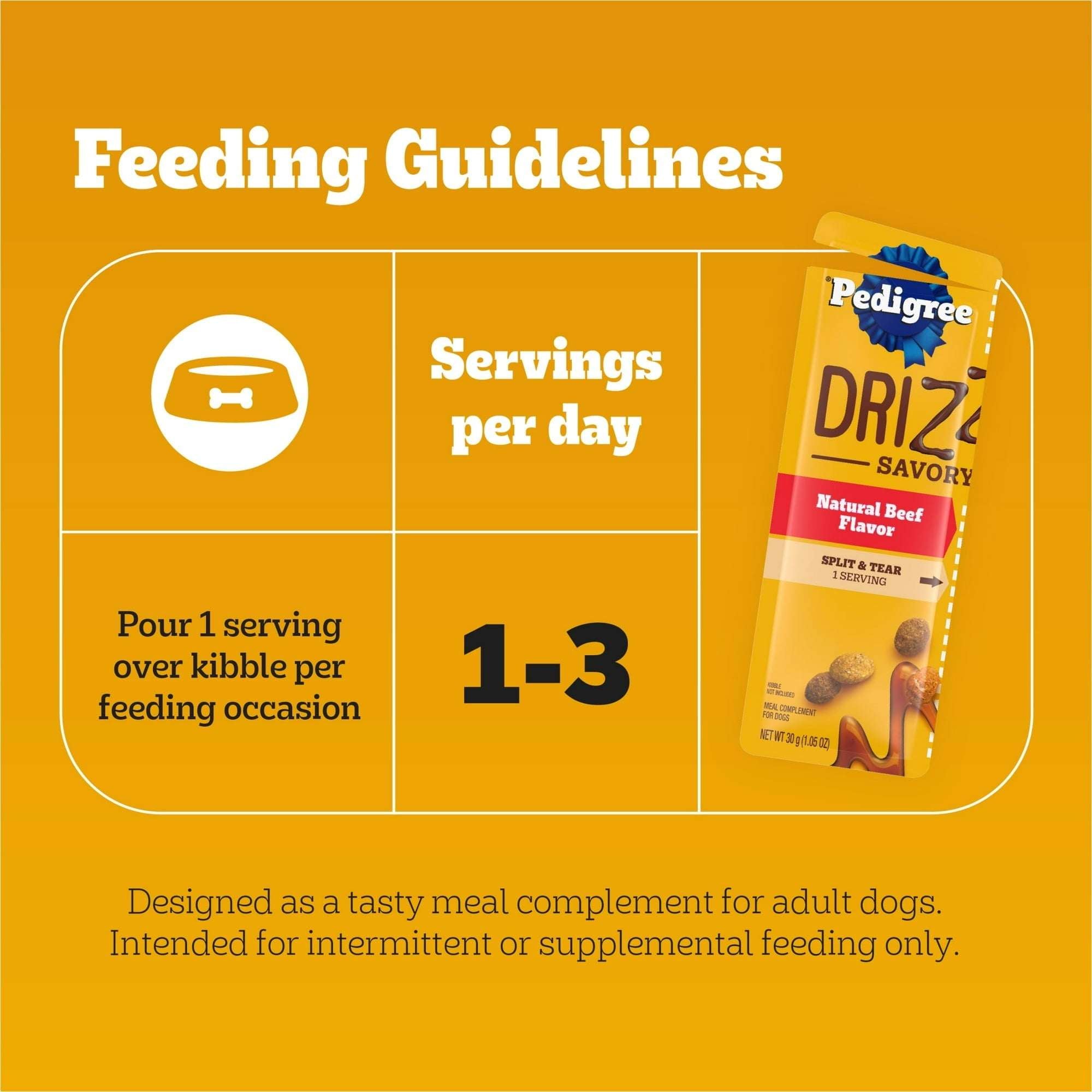 Pedigree Drizzlers Savory Sauce Multipack, 60g Twin Pouch, Pack of 2 (32 Pouches, 64 Servings)