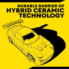 Meguiar's Hybrid Ceramic Wax spray bottle with trigger nozzle in hybrid ceramic technology ad