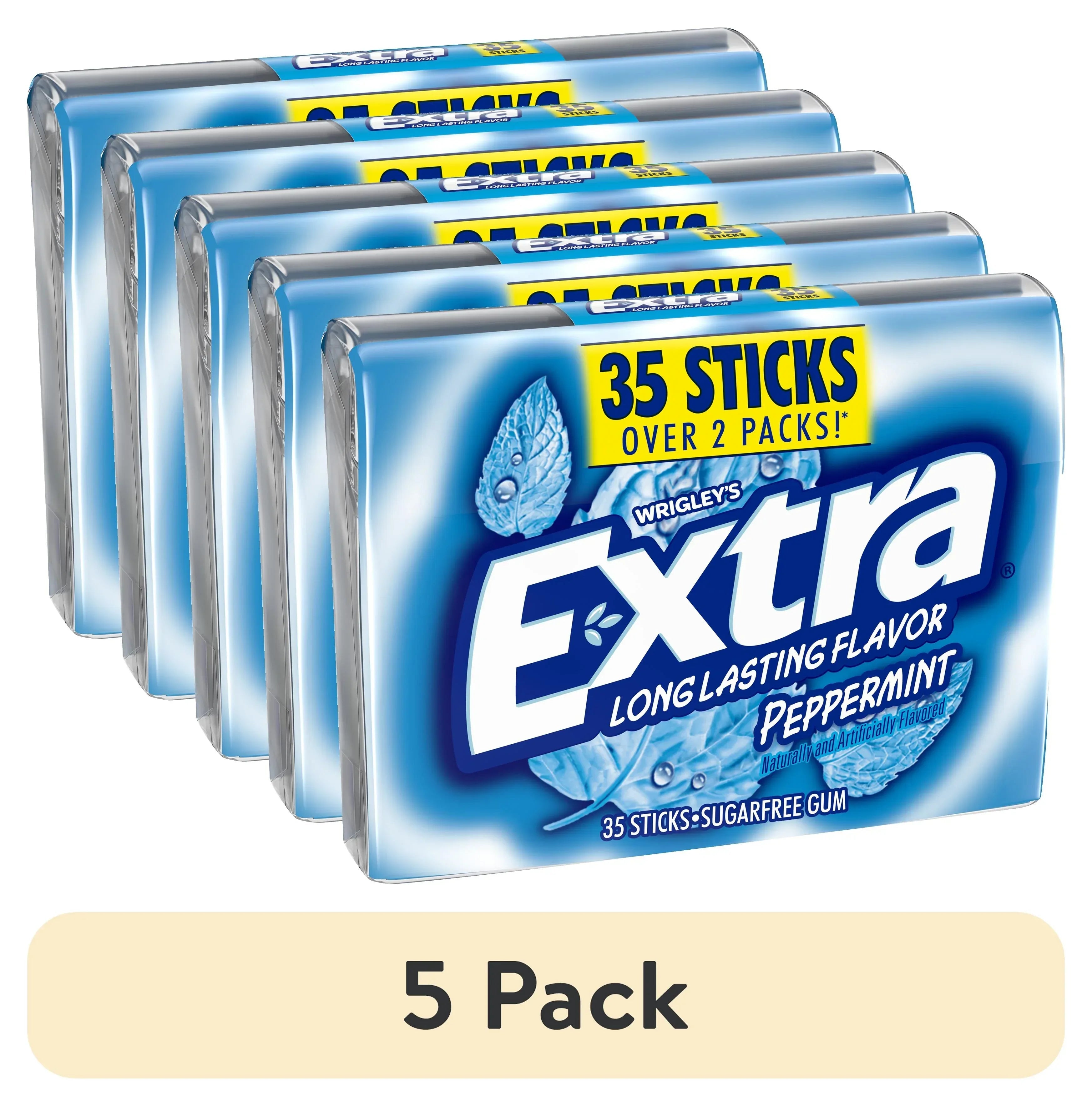 Extra Gum Peppermint Sugar Free Chewing Gum, Single Pack - 15 Stick
