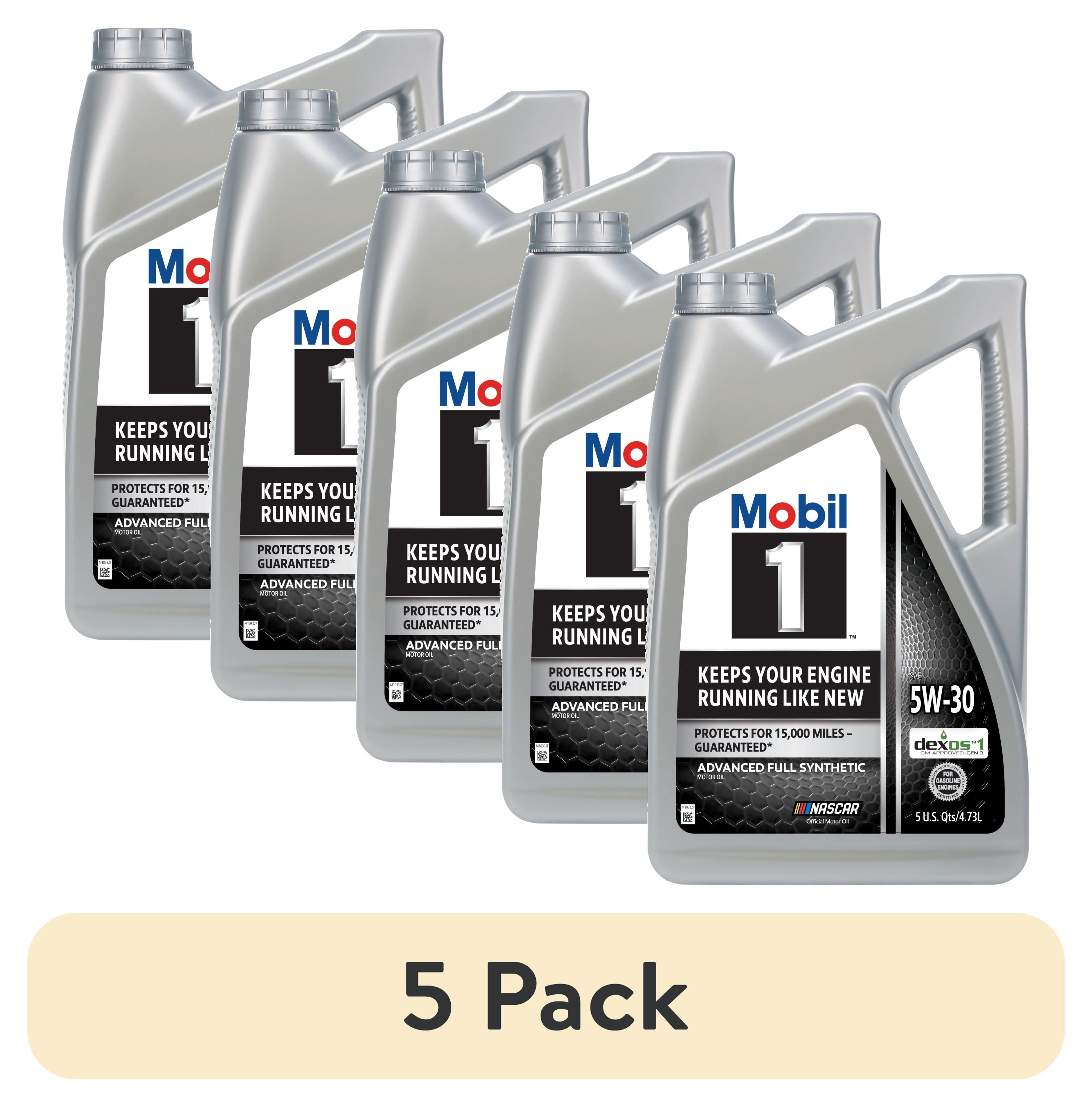 Mobil 1 Advanced Full Synthetic Motor Oil 5W-30, 5 Quart