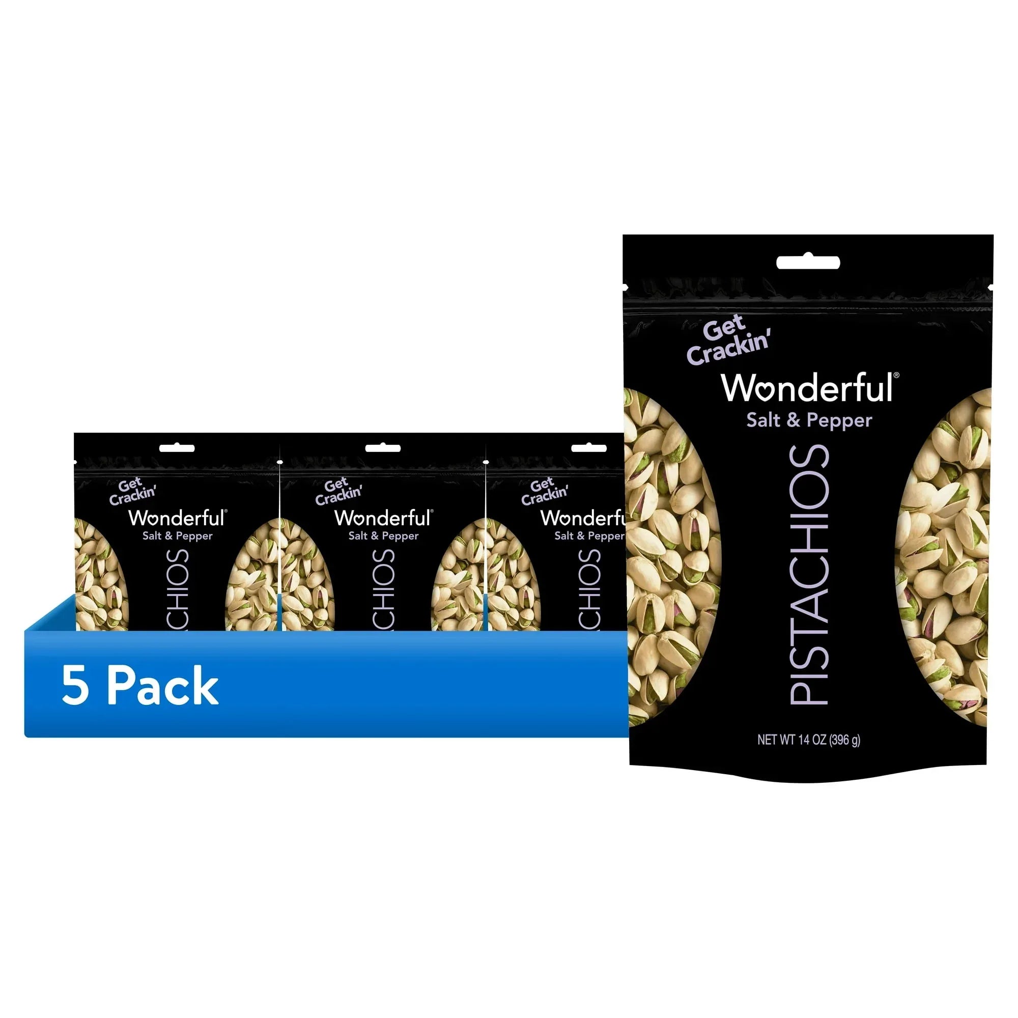 Wonderful Pistachios In-Shell Salt & Pepper Nuts, 14 Ounce Bag