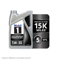 Mobil 1 Advanced Full Synthetic Motor Oil 5W-30, 5 Quart