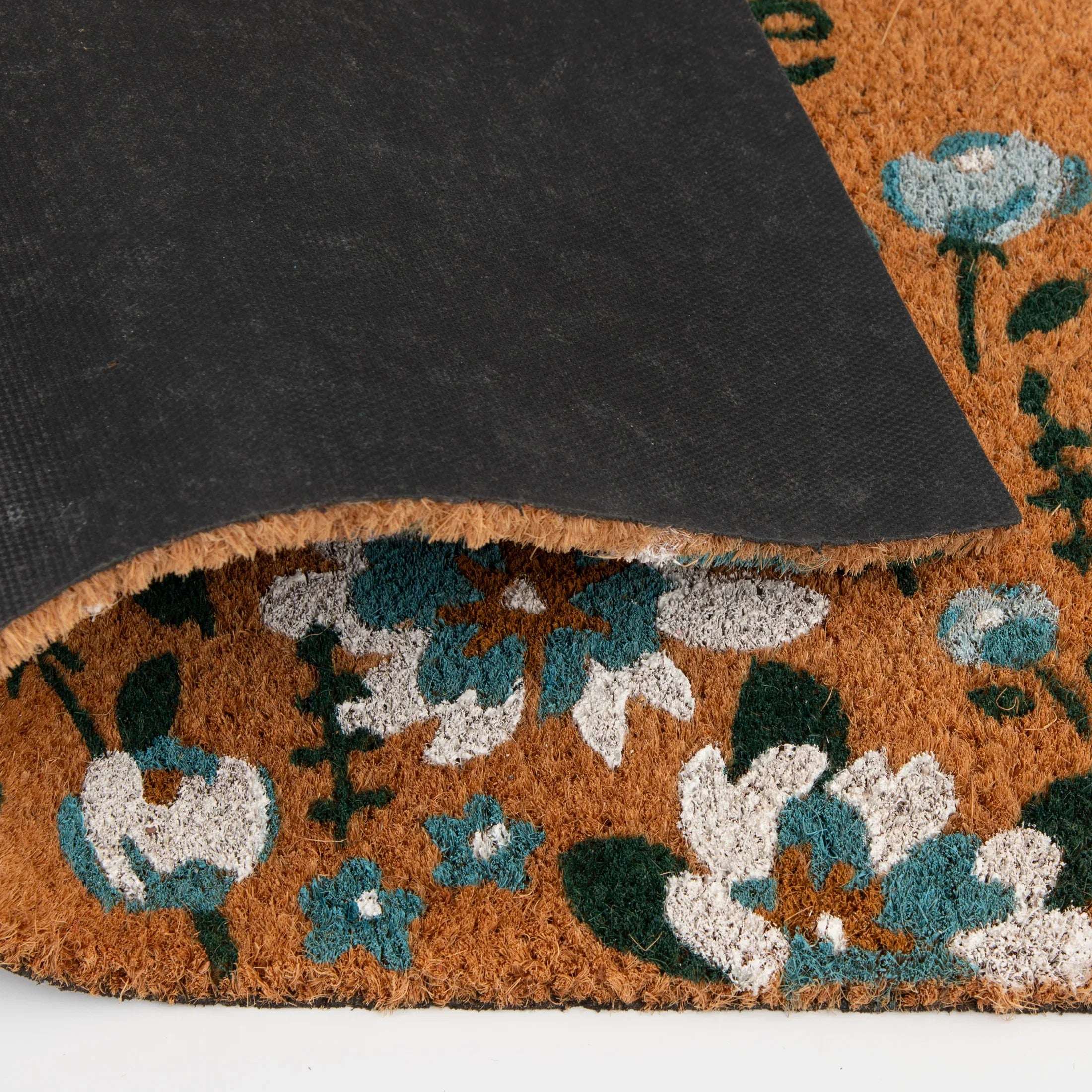 Home Decor Collection Blue Floral Loves Grows Here Outdoor Doormat, 18"x30"