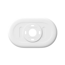 Google steel thermostat wall plate front with circular opening and small sensor area