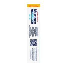 Mucinex Fast-Max Cold & Flu caplets back label with directions and info