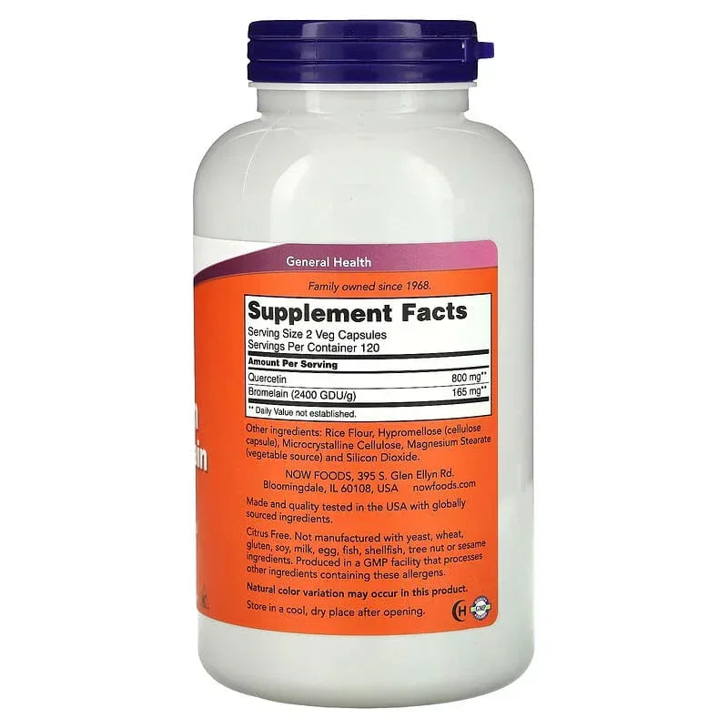 NOW Foods, Quercetin with Bromelain