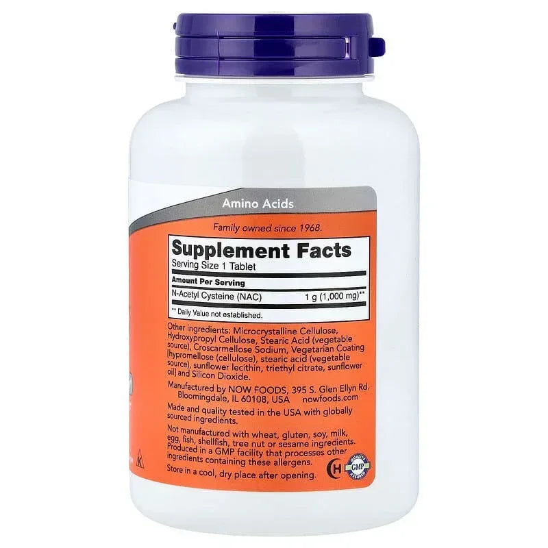 NOW Foods, NAC, 1,000 mg, 60 Tablets