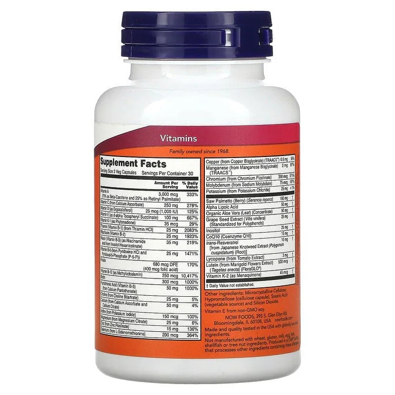NOW Foods, ADAMâ„¢, Superior Men's Multi - USA MEGA SHOP