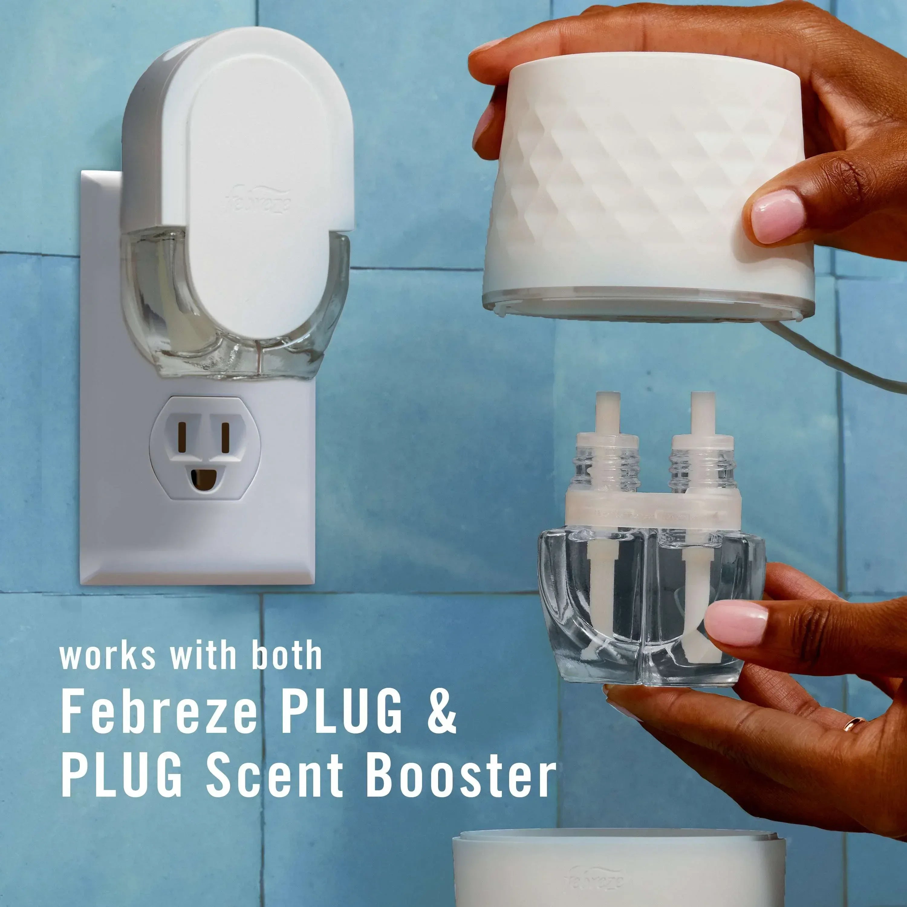 Febreze Plug Scent Booster Air Freshener, Scented Oil Diffuser Starter Kit