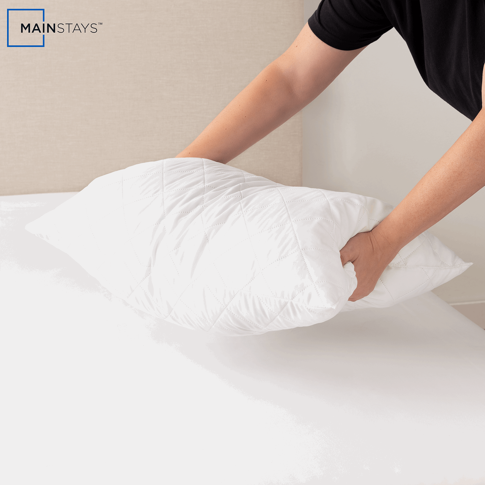 Mainstays Brushed Microfiber Foam Cluster King Bed Pillow - Antimicrobial