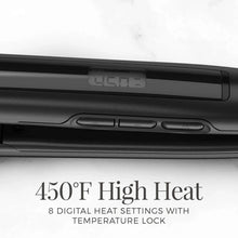 Remington flat iron control panel with digital display and heat settings buttons