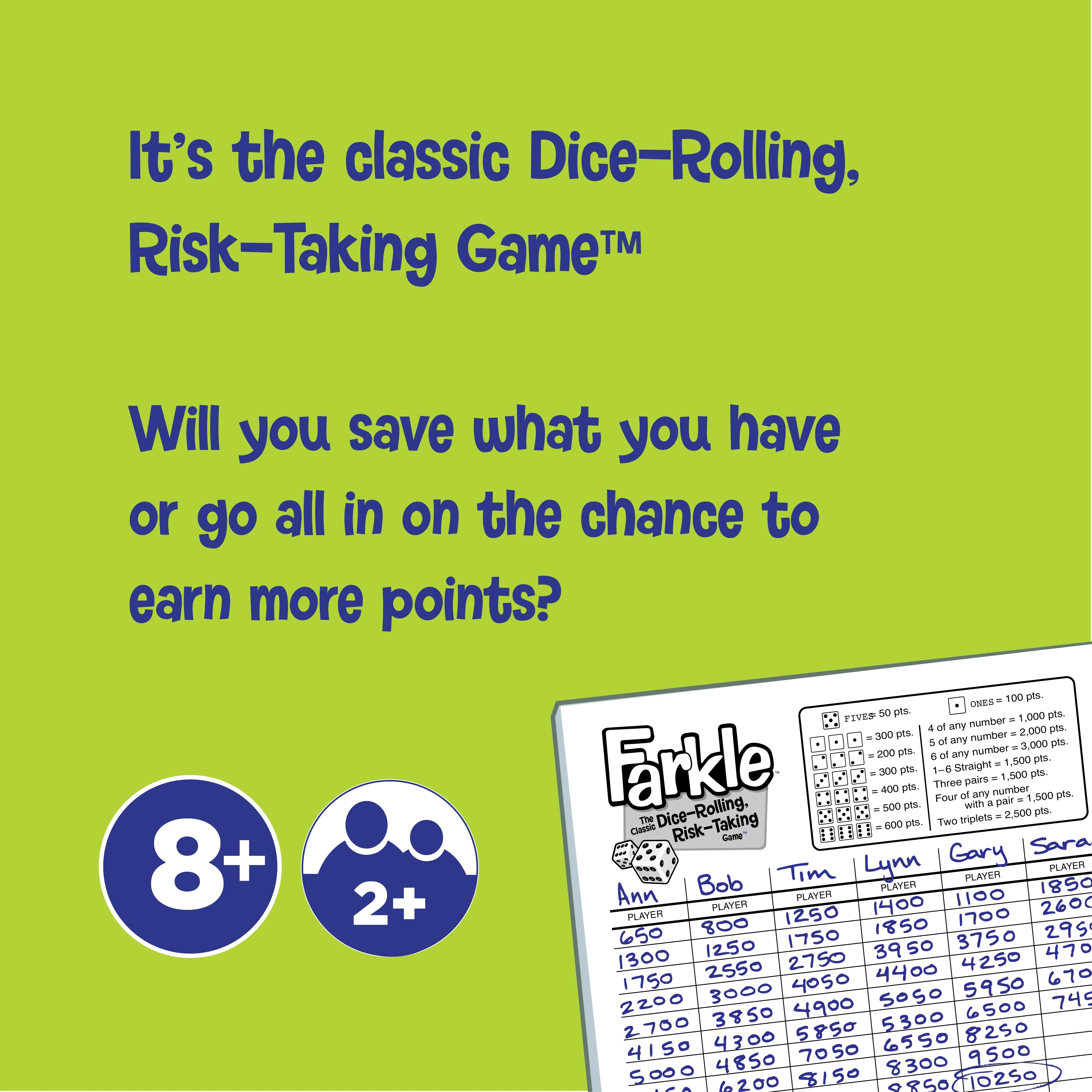 Farkle Cup Classic Dice Rolling Game, Children Ages 8+ - USA MEGA SHOP