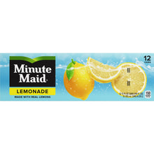Lemonade drink 12-pack carton with lemons and Minute Maid logo