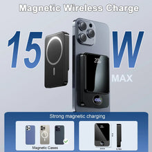 Magnetic wireless power bank with wireless charging module and two device backs