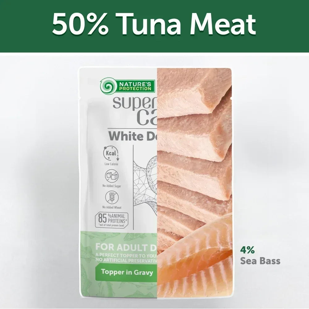 Nature's Protection Superior Care Tuna Fish Topper Wet Dog Food, Adult, 2.46 oz Pouch (24-Pack)