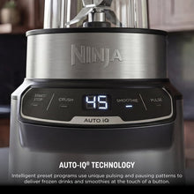 Stone silver blender base with Auto-iQ control panel and display