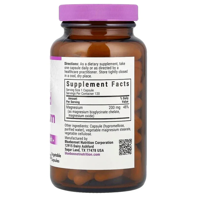 Bluebonnet Nutrition, Buffered Chelated Magnesium, Vegetable Capsules (200 mg per Capsule)