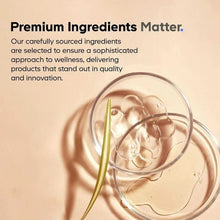 Liposomal vitamin C supplement concept with glass vials and botanical sprout