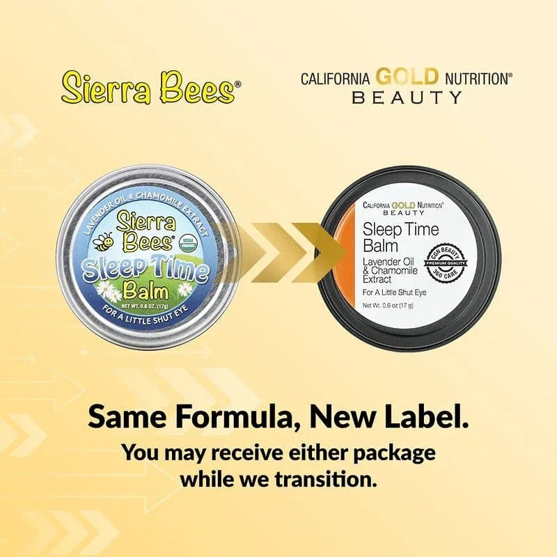 California Gold Nutrition, Beauty, Sleep Time Balm, Lavender & Chamomile, 0.6 oz (17 g) - USA MEGA SHOP