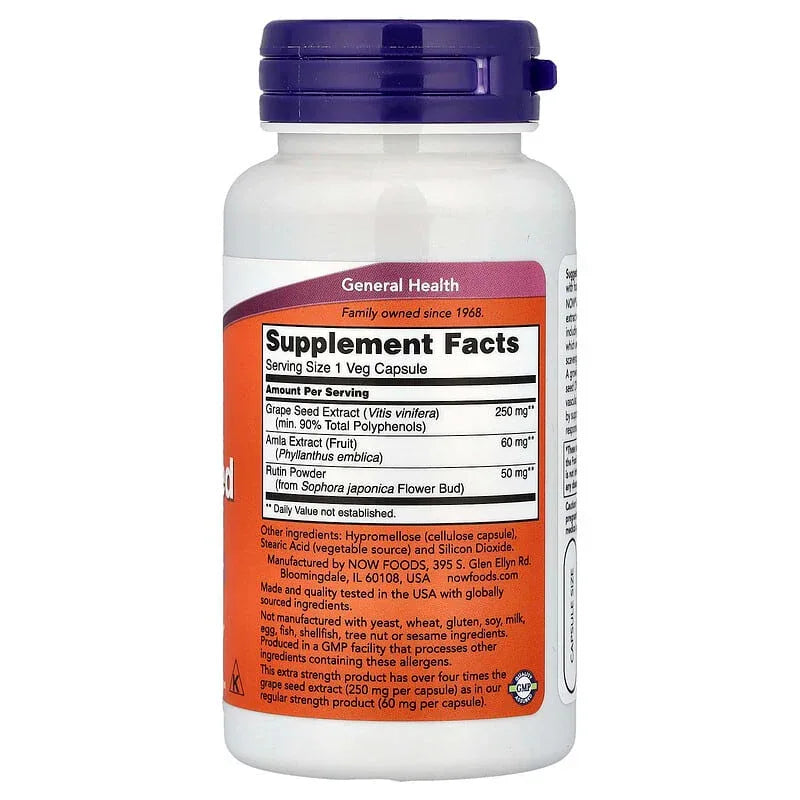 NOW Foods, Grape Seed, Veg Capsules
