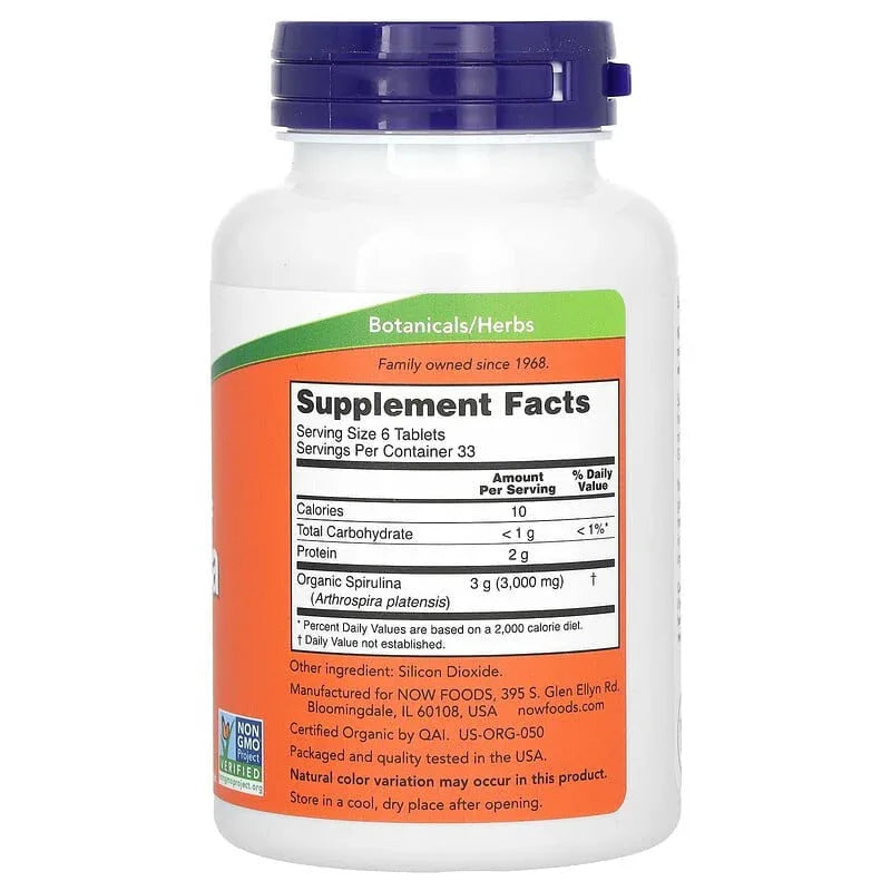 NOW Foods, Certified Organic Spirulina - USA MEGA SHOP
