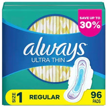 Always ultra thin regular pads pack, size 1, 96 pads
